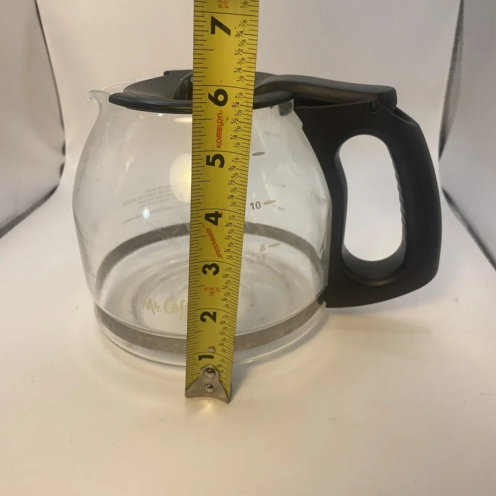 12-Cup Replacement Coffee Carafe Compatible with Mr. Coffee Maker Pot‎ - Black - Picture 7 of 8